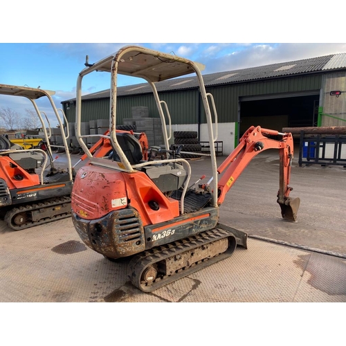 209 - A 2010 KUBOTA KX36/3 MINI DIGGER - 3030 HOURS + VAT