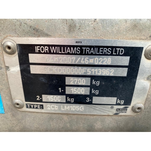 229 - A 2015 IFOR WILLIAMS TRAILER 10' X 5'+ VAT