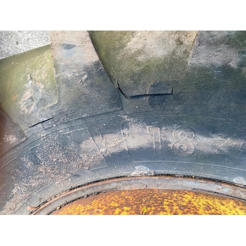 235 - A PAIR OF DUAL WHEELS & TYRES +VAT