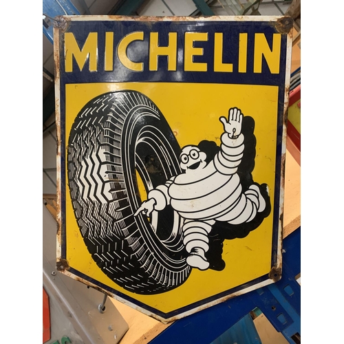 56 - AN ENAMEL MICHELIN SIGN 60CM X 45 CM