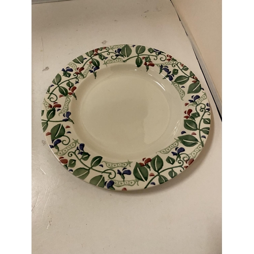 114 - AN EMMA BRIDGEWATER HAND DECORATED PLATE DIAMETER 26.5 CM