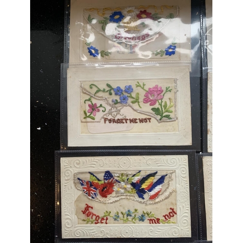 211A - TEN WWI EMBROIDERED POST CARDS