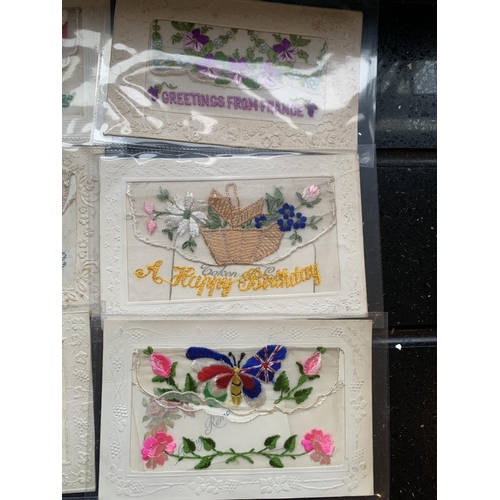 211A - TEN WWI EMBROIDERED POST CARDS