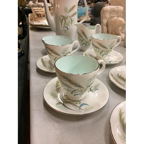 239 - A QUANTITY OF ROYAL ALBERT 'FESTIVAL' TEAWARE TO INCLUDE, FIVE CUPS AND SAUCERS, COFFEE POT, CREAM J... 