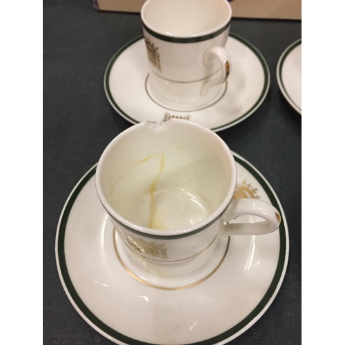 284 - A WEDGWOOD HOUSES OF PARLIAMENT COFFEE SET TO INCLUDE 6 CUPS- 1A/F, 6 SAUCERS, A COFFEE POT, CREAM J... 