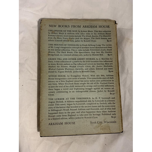 381 - A HARDBOOK WITH DUST COVER 'SOMETHING NEAR' BY AUGUST DERLITH, PUBLISHED BY ARKHAM HOUSE IN 1945