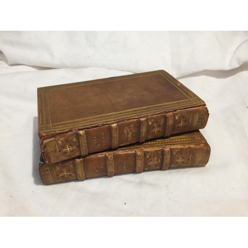 399 - A TWO VOLUME SET OF POEMS BY WILLAM COWPER, OF INNER TEMPLE, VOLUMES 1 AND 2 PUBLISHED BY J. JOHNSON... 