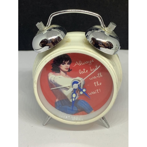 570 - TWO VINTAGE STYLE ALARM CLOCKS