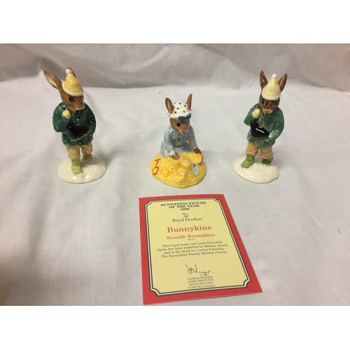 707 - THREE ROYAL DOULTON BUNNYKINS FIGURES