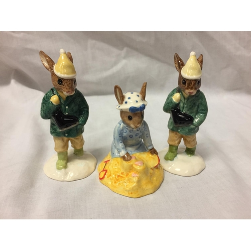 707 - THREE ROYAL DOULTON BUNNYKINS FIGURES