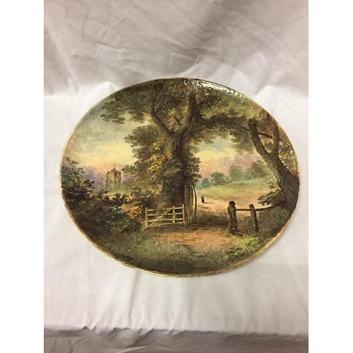 719 - A COPELAND CERAMIC CHARGER 'RUSTIC SCENE' NO 212