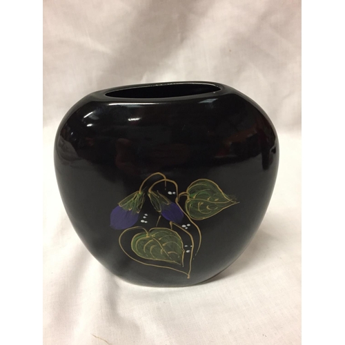 725 - A HAND PAINTED ANITA HARRIS CROCUS VASE SIGNED IN GOLD