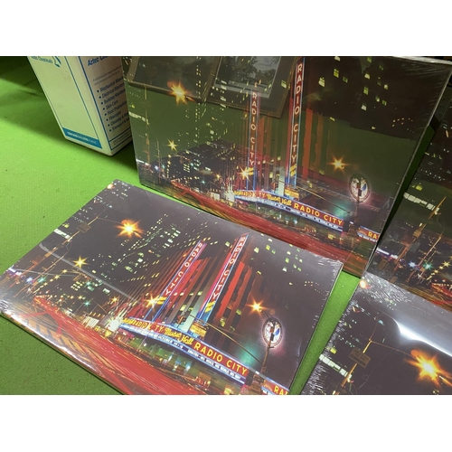 826 - FOUR CANVAS PRINTS TITLED 'CITY LIGHTS' SIZE 60CM X 40CM