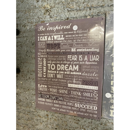 882 - TWO WALL HANGINGS WITH MOTTOS AND SAYINGS