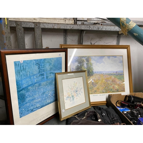 931 - THREE FRAMED PRINTS TO INCLUDE TWO MONET