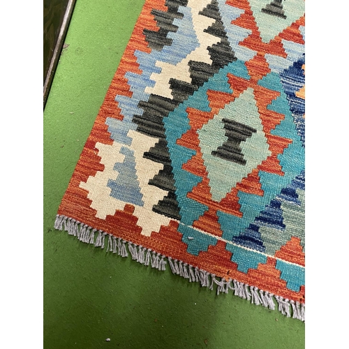 977 - A CHOBI KILIM RUNNER SIZE 300CM X 83CM