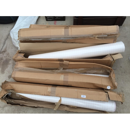 1452 - SIX ROLLS OF CLEAR PLASTIC FILM