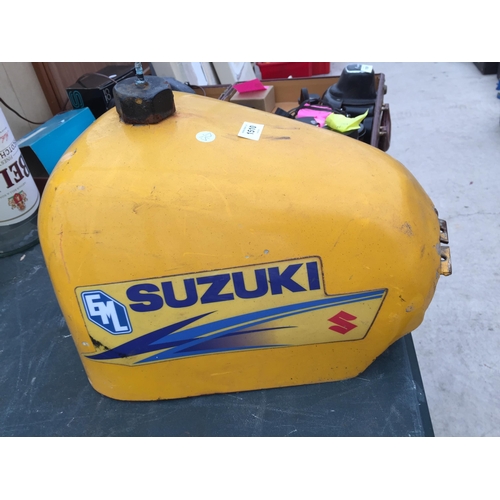 1510 - A VINTAGE SUZUKI EML FUEL TANK WITH CAP