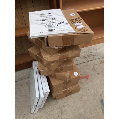 1547 - TEN BOXES OF SELF ADHESIVE WHITE WRITE ON LABELS (20000 PER BOX)