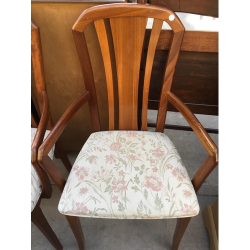 2134 - A PAIR OF MEREDEW CARVER CHAIRS