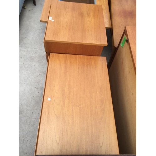 2149 - TWO RETRO TEAK BEAVER & TAPLEY CHESTS OF 3+2 DRAWERS, 22