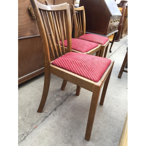 2172 - THREE RETRO DINING CHAIRS