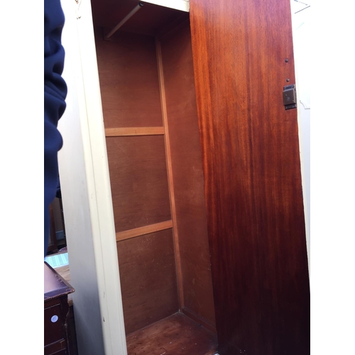 2236 - TWO WHITE PAINTED WARDROBES