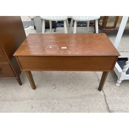 2317 - A RETRO TEAK ARNOLD SEWING BOX/TABLE, 30.5