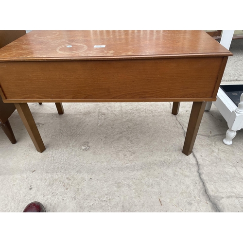 2317 - A RETRO TEAK ARNOLD SEWING BOX/TABLE, 30.5