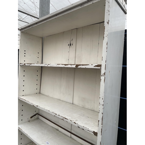 2370 - A SET OF SIX TIER WHITE OPEN SHELVES, 36