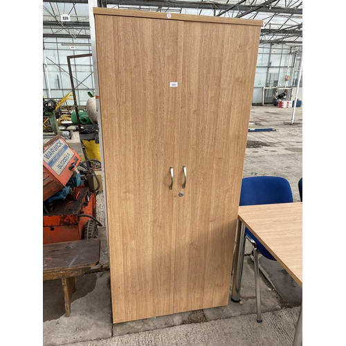 2495 - A MODERN TWO DOOR STORAGE CABINET, 31