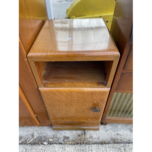 2505 - A MID 20TH CENTURY DRESSING TABLE, TWO WARDROBE AND BEDSIDE LOCKER