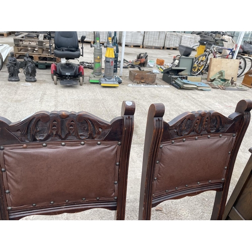 2537 - A PAIR OF EDWARDIAN DINING CHAIRS