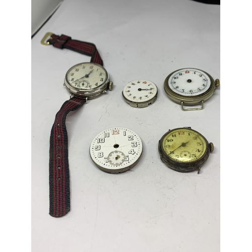 631 - A QUANTITY OF WWI WRISTWATCHES FOR SPARES OR REPAIRS