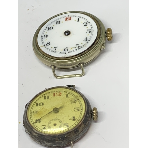 631 - A QUANTITY OF WWI WRISTWATCHES FOR SPARES OR REPAIRS