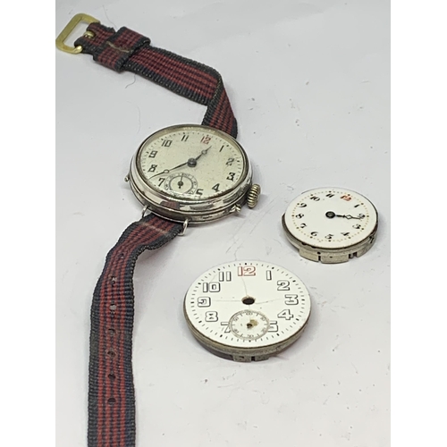 631 - A QUANTITY OF WWI WRISTWATCHES FOR SPARES OR REPAIRS