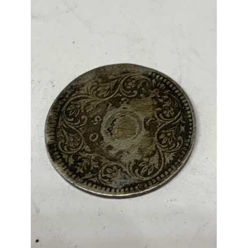 632 - A VICTORIAN 1887 INDIAN COIN