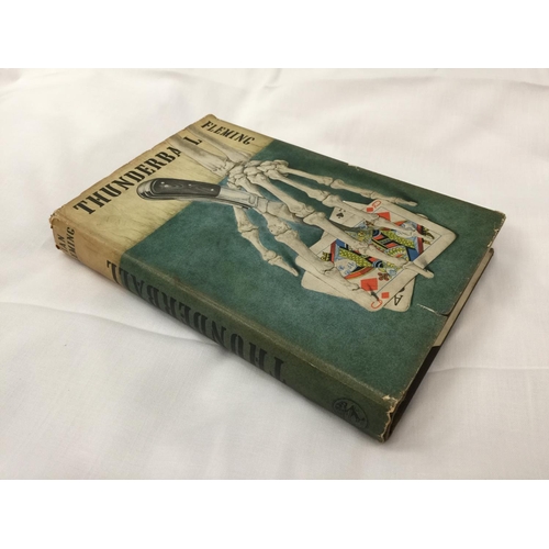 5 - A FIRST EDITION JAMES BOND NOVEL - THUNDERBALL BY IAN FLEMING, HARDBACK WITH ORIGINAL DUST JACKET - ... 