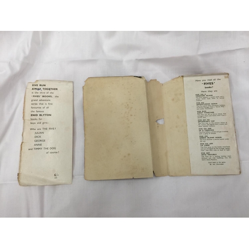 34 - A FIRST EDITION (THIRD IMPRESSION) FIVE RUN AWAY TOGETHER HARDBACK WITH DUST JACKET BY ENID BLYTON -... 