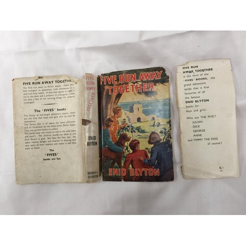 34 - A FIRST EDITION (THIRD IMPRESSION) FIVE RUN AWAY TOGETHER HARDBACK WITH DUST JACKET BY ENID BLYTON -... 