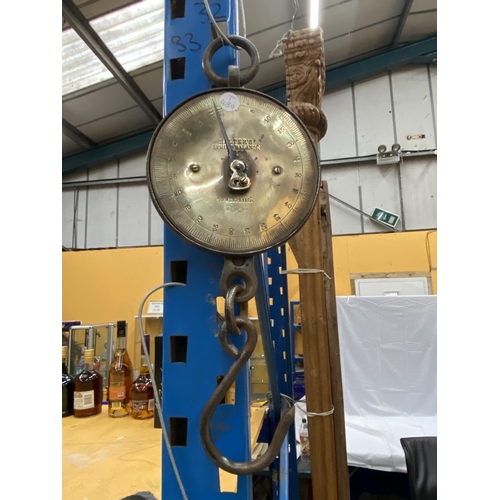 59 - A VINTAGE SALTER SPRING BALANCE No 20 TO WEIGH 112lb