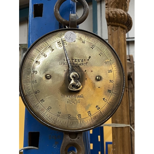59 - A VINTAGE SALTER SPRING BALANCE No 20 TO WEIGH 112lb