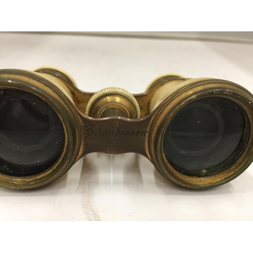 95 - A PAIR OF VINTAGE BONE OPERA GLASSES