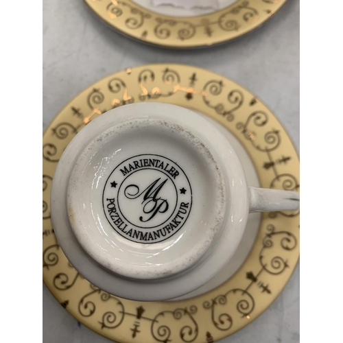 195 - A COLLECTION OF CERAMICS AND CHINA TO INCLUDE CUPS AND SAUCERS, PLATES, COTTAGES, THIMBLES, ETC