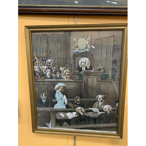 205 - AN AFRICAN HARDWOOD FISHING SPEAR (LACKING BARBS) WITH DECORATIVE TIP AND TURNED WOOD DECORATION, LE... 