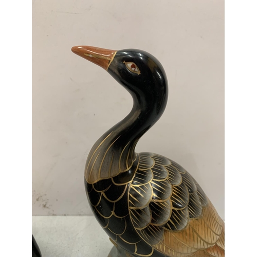 233A - TWO CERAMIC DUCKS MARKED TO THE BASE