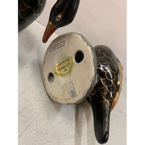 233A - TWO CERAMIC DUCKS MARKED TO THE BASE