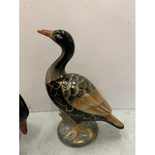 233A - TWO CERAMIC DUCKS MARKED TO THE BASE