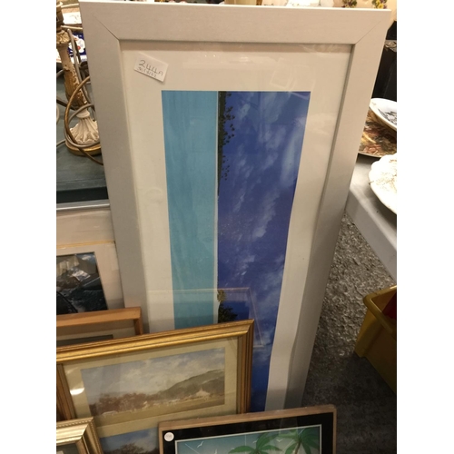 244A - A QUANTITY OF FRAMED PRINTS, CIGARETTE CARDS, ETC