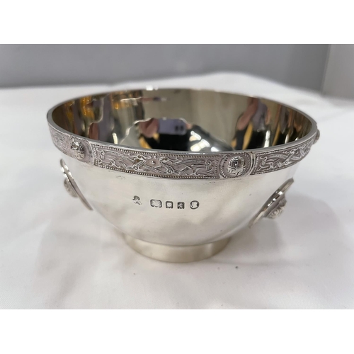 3 - A HALLMARKED LONDON SILVER ARTS & CRAFTS STYLE DISH GROSS WEIGHT 195 GRAMS